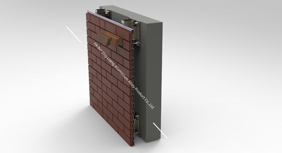 Kalite  Terracotta Brick Wall Support Systems Customized Aluminium Extrusion Brackets Fabrika