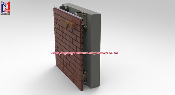 Kalite  Silver / Black Terracotta Brick Wall Support System Aluminum Construction Fabrika