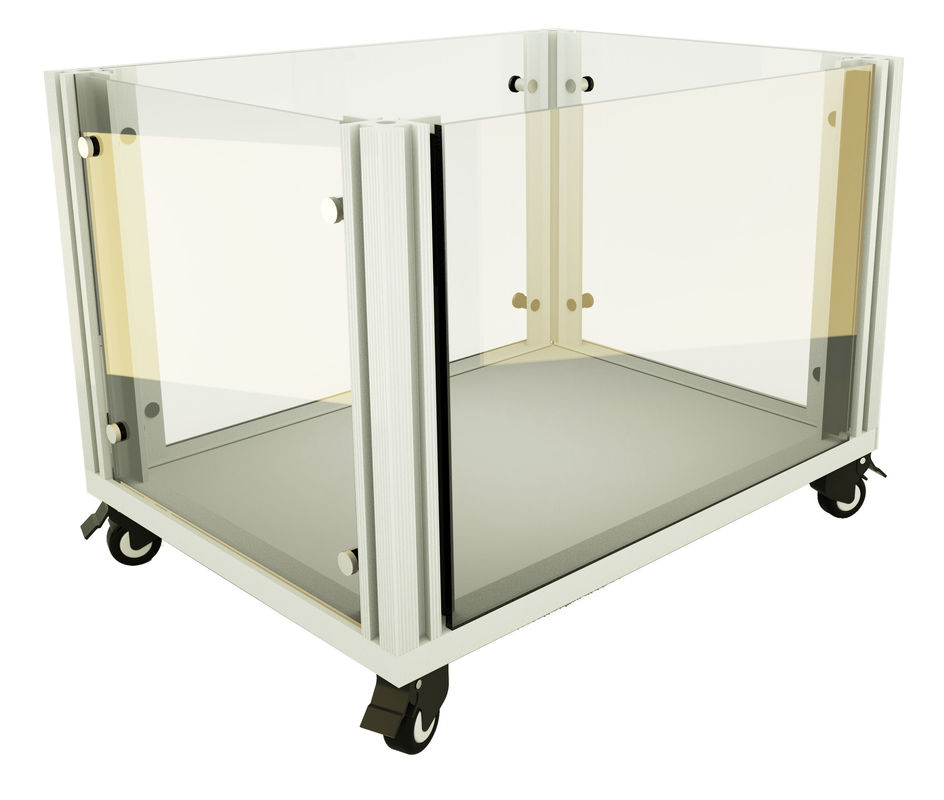 Mesh Panel Metal Köpek Sandığı Metal Köpek Keneli Kaydırma Kapısı 4 Tekerlekli Kolay Montaj Gerekli