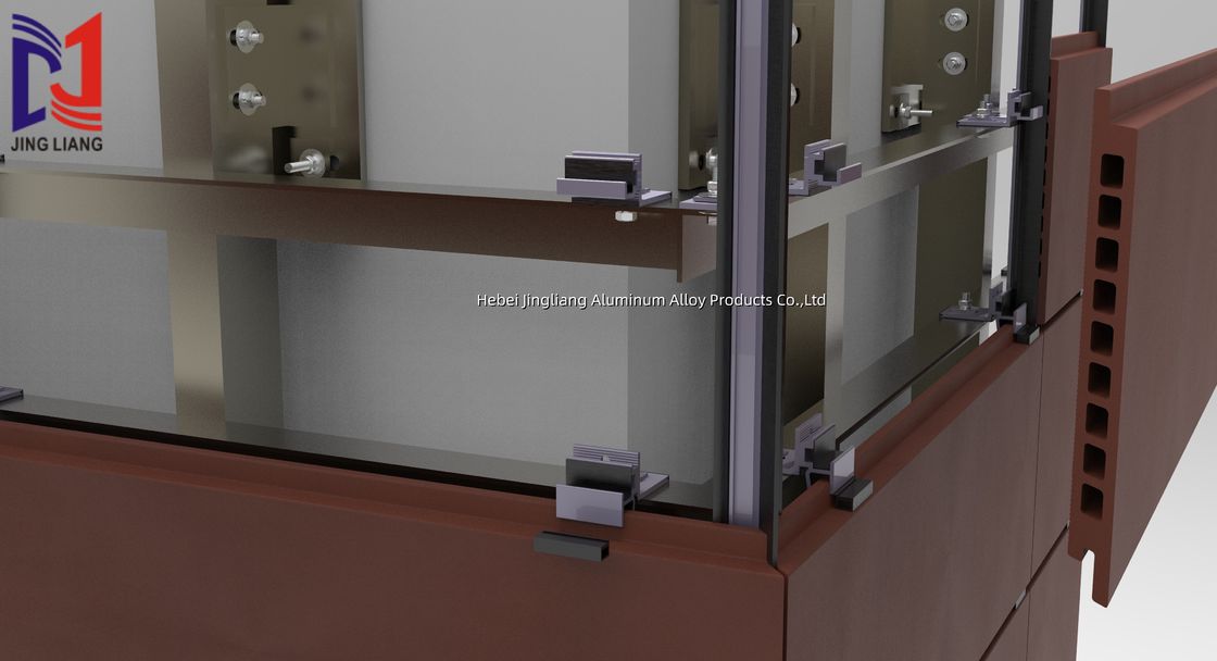 Yüksek Performanslı Yapı ile 30mm Panel için Terakotta Havalandırılmış Cephe Destek Sistemi