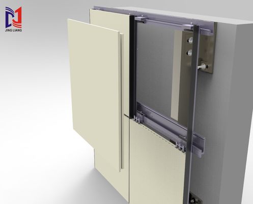 19 mm terakotta paneli için terakotta havalandırmalı cephe destek sistemi